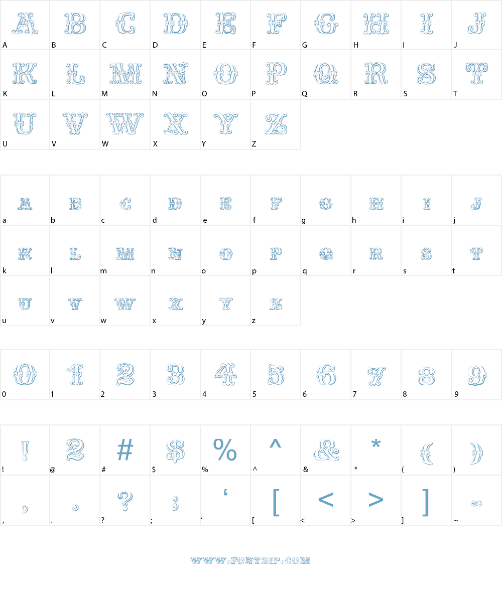 Fontaniolo Beveld Font Character